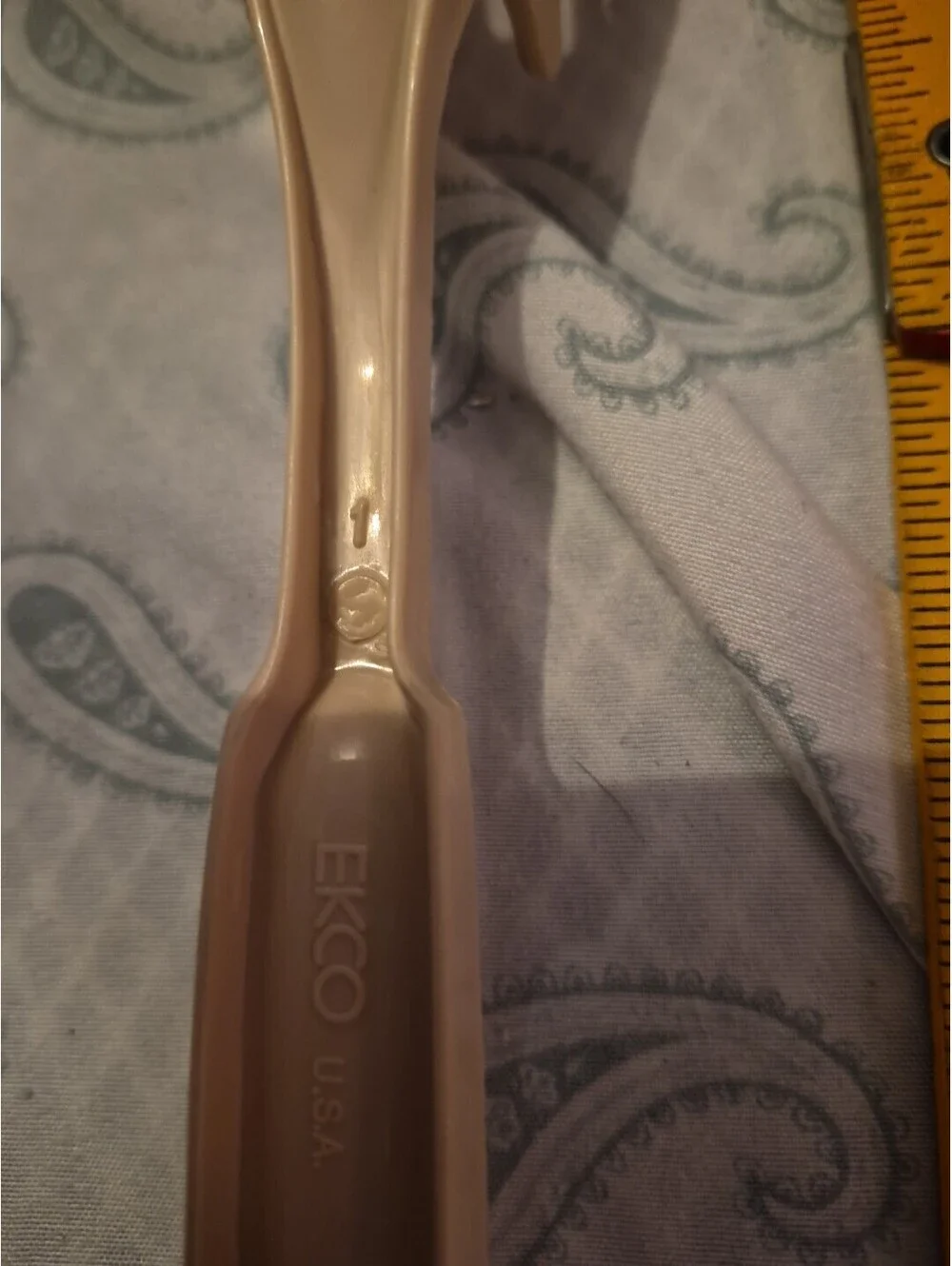 Vintage Ecko Slotted Pasta Spaghetti Spoon Fork Off White Made In USA 10.5